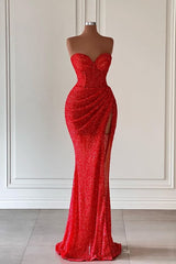 Charmante lieverd mouwloze zeemeermin prom -kleding Long Slit Online