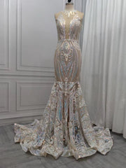 Chic Sequins Mermaid Prom Dresses Sparkle Evening Dresses On Sale