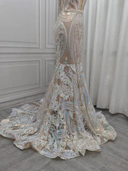 Chic Sequins Mermaid Prom Dresses Sparkle Evening Dresses On Sale