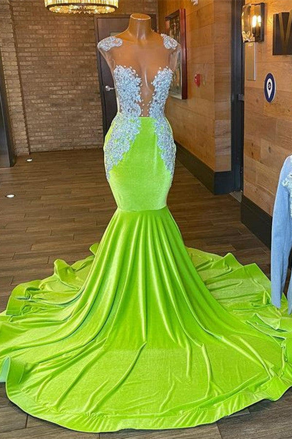Chique mouwloze Backless Mermaid Prom -jurk met kralen