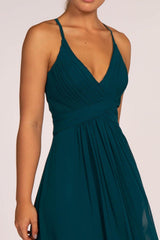 Chiffon Ruched Bodice Long Formal Dress