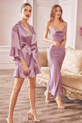 Cinderella Divine BD103 Satin Formal Midi Graduation Dress