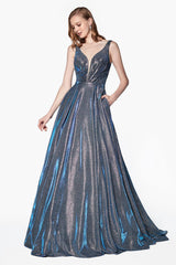 Cinderella Divine CB0034 Prom Long Formal Sleeveless Glitter Ball Gown