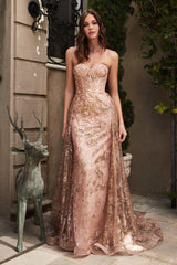 Cinderella Divine CB046 Long Floral Prom Dress