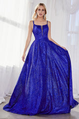Cinderella Divine CB051 Long Formal Glitter Prom Ball Evening Gown