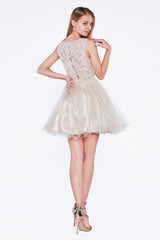 Cinderella Divine CD0117 Homecoming Short Dress Beaded Lace Cocktail Prom
