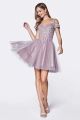 Cinderella Divine CD0132 Short Prom Formal Homecoming Dress
