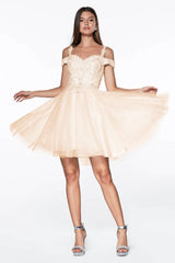 Cinderella Divine CD0132 Short Prom Formal Homecoming Dress