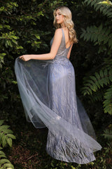 Cinderella Divine CD0152 Long Formal Glitter Prom Dress