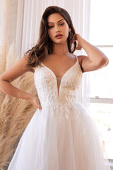 Cinderella Divine CD0154W A-Line Long Tulle Wedding Dress