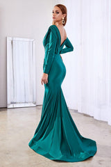 Cinderella Divine CD0168 Long Sleeve Fitted Formal Dress