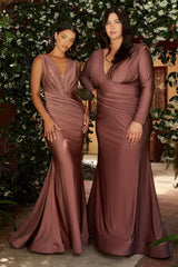 Cinderella Divine CD0168 Long Sleeve Fitted Formal Dress