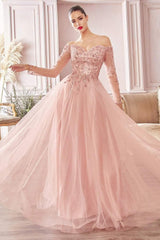 Cinderella Divine CD0172 Off Shoulder Formal Dress