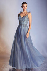 Cinderella Divine CD0178 Glitter Long Ball Gown Formal  Dress