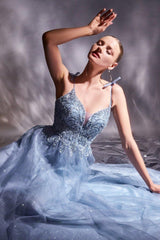 Cinderella Divine CD0178 Glitter Long Ball Gown Formal  Dress