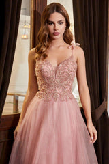 Cinderella Divine CD0178 Glitter Long Ball Gown Formal  Dress