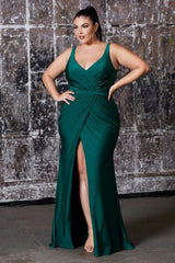 Cinderella Divine CD157 Plus Size Long Formal Prom Dress
