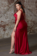 Cinderella Divine CD157 Plus Size Long Formal Prom Dress