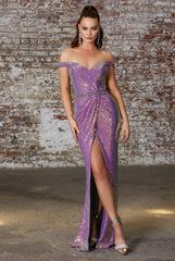 Cinderella Divine CD158 Prom Long Off Shoulder Formal Evening Dress