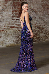 Cinderella Divine CD159 Prom Long Formal Sexy Velvet Evening Dress