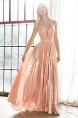 Cinderella Divine CD161 Long Bridesmaid Spaghetti Strap Prom Formal Dress