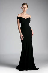 Cinderella Divine CD711 Long Formal Off Shoulder Mermaid Fit Prom Dress