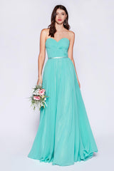 Cinderella Divine CD7455 Strapless Chiffon Empire Waist Prom Dress