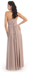 Cinderella Divine CD7455 Strapless Chiffon Empire Waist Prom Dress
