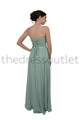 Cinderella Divine CD7455 Strapless Chiffon Empire Waist Prom Dress