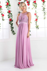 Cinderella Divine CD7458 Long Chiffon Empire Waist Formal Prom Dress