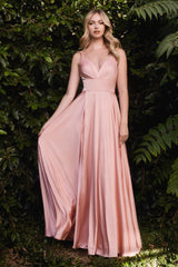 Cinderella Divine CD7472 Long Slit Prom Gown Evening Dress