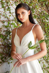 Cinderella Divine CD903W White Long Bridal Wedding Dress
