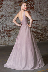 Cinderella Divine CD9174 Prom Long Metallic Glitter Ombre Evening Dress