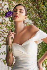 Cinderella Divine CD930 Off Shoulder Long Wedding Dress