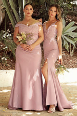 Cinderella Divine CF158 Long Off Shoulder Formal Prom Dress Gown