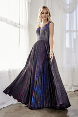 Cinderella Divine CH211 Prom Formal Glitter Metallic Evening Long Dress