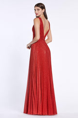Cinderella Divine CJ530 Long Formal Sleeveless Metallic Prom Dress