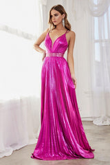 Cinderella Divine CW230 Long Metallic Prom Dress