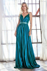 Cinderella Divine CW230 Long Metallic Prom Dress