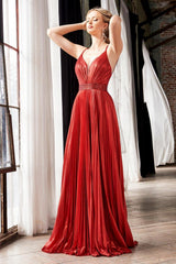 Cinderella Divine CW230 Long Metallic Prom Dress