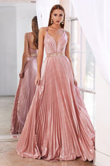 Cinderella Divine CW230 Long Metallic Prom Dress