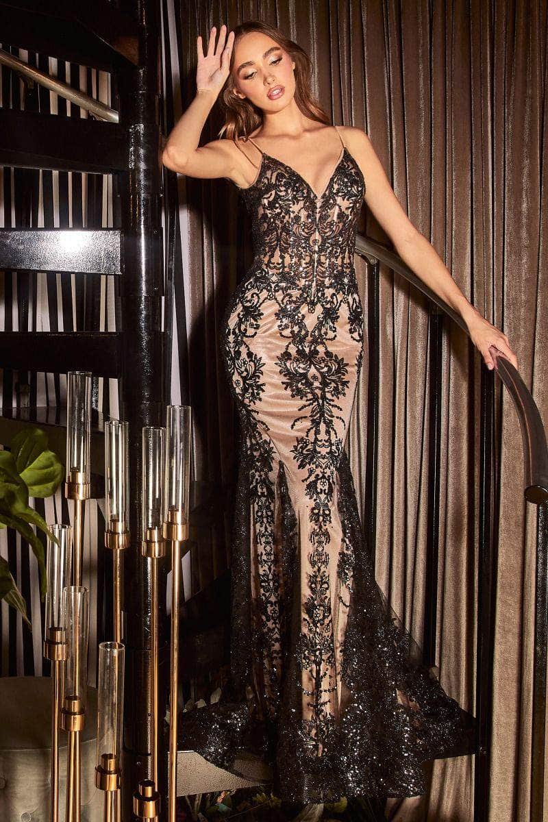 Vintage Shiny Beaded Mermaid Prom Dress V-neck Spaghetti Strap Evening Dress Long Formal Dress HZ1024