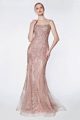 Cinderella Divine KC885 Long Formal Beaded Prom Gown Evening Dress