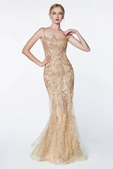 Cinderella Divine KC885 Long Formal Beaded Prom Gown Evening Dress