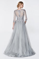 Cinderella Divine OC003 Long Sleeve Formal Evening Dress