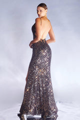 Cinderella Divine S404 Sparkling Long Prom Dress