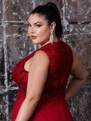 Cinderella Divine S7201 Long Sleeveless Plus Size Prom Dress