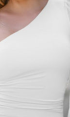 Clara Short Homecoming Dress with One Sleeve