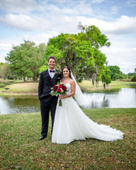 Classy A-line Sweetheart Spaghetti-Straps Wedding Dress with Lace Tulle