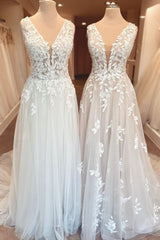 Stijlvolle lange a-line sweetheart appliques kant open achterkant trouwjurk